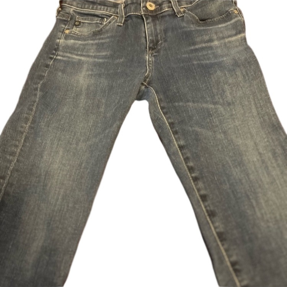 AG Adriano Goldschmied Stevie Slim Straight Jeans 25R Light Wash Premium Denim - Picture 2 of 7